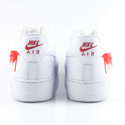 nike air force 1 custom drip rouge pour homme sneakers custom et baskets personnalisées unisexe af1 customisable