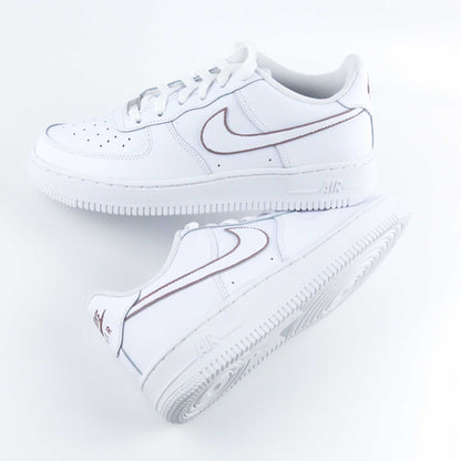 nike air force 1 custom mocha sneakers personnalisé marron pour femme nike af1 customisé baskets custom enfants nike pas cher