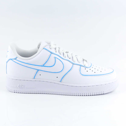 nike air force 1 custom om sneakers custom bleu olympique de marseille baskets custom bleu clair nike turquoise pour femme