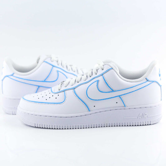 nike air force 1 custom om sneakers custom bleu olympique de marseille baskets custom bleu clair nike turquoise pour femme