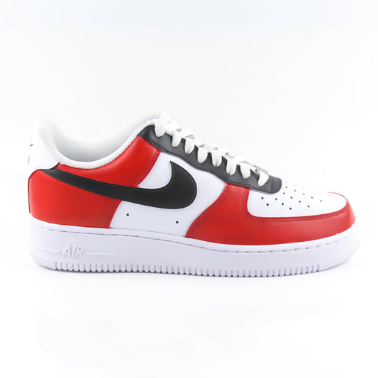 nike air force 1 custom chicago bulls baskets personnalisées rouge et noir sneakers custom af1 nba pour homme jordan pippen rodman