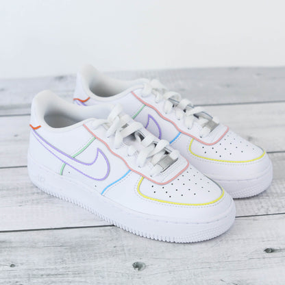 nike custom pastel pour femme air force 1 personnalisé af1 rose lila 
