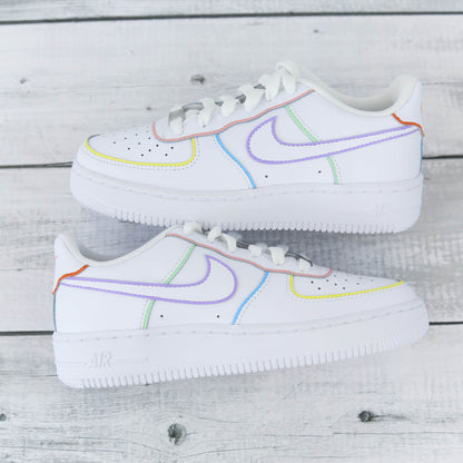 nike custom pastel pour femme air force 1 personnalisé af1 rose lila 