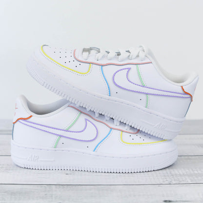 nike custom pastel pour femme air force 1 personnalisé af1 rose lila 