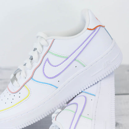nike custom pastel pour femme air force 1 personnalisé af1 rose lila 