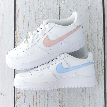 air force 1 personnalisées pour femme nike custom pastel rose turquoise af1 personnalisable