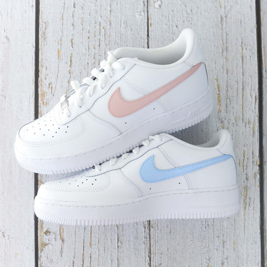air force 1 personnalisées pour femme nike custom pastel rose turquoise af1 personnalisable