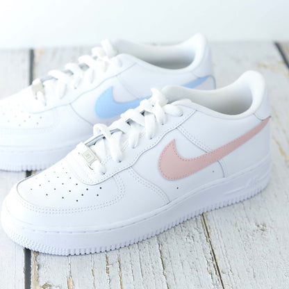 air force 1 personnalisées pour femme nike custom pastel rose turquoise af1 personnalisable