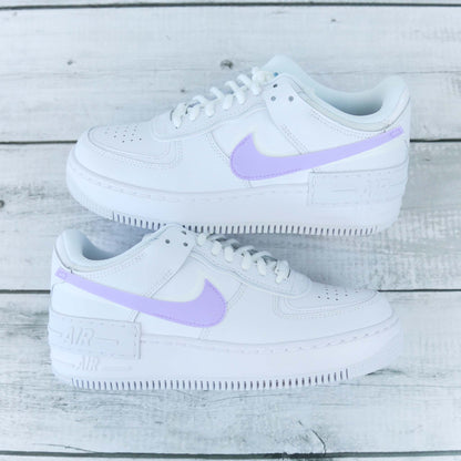 nike air force 1 shadow lila baskets custom pastel pour femme nike personnalisable