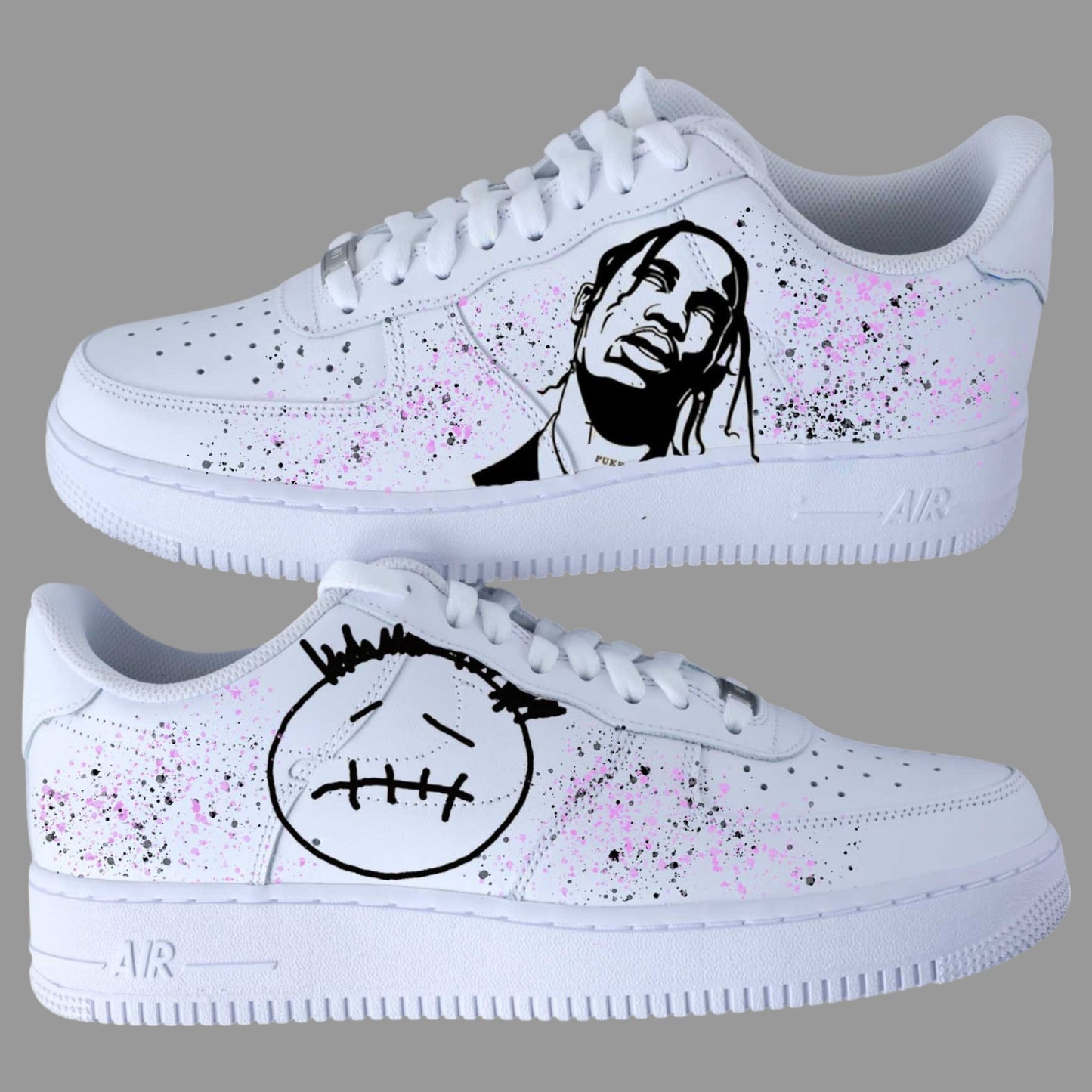 nike air force 1 custom travis scott nike cactus jack pour homme sneakers custom hype rap luxe af1 personnalisable