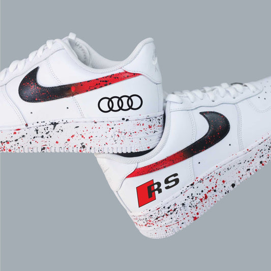 nike air force 1 audi rs sneakers custom RS3 RS5 baskets personnalisé pour homme af1 custom racing rouge noir