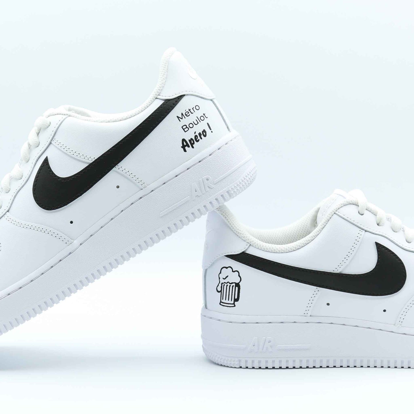 nike air force 1 custom apéro ricard sneakers personnalisées unisexe idée cadeau pour homme cadeau personnalisable