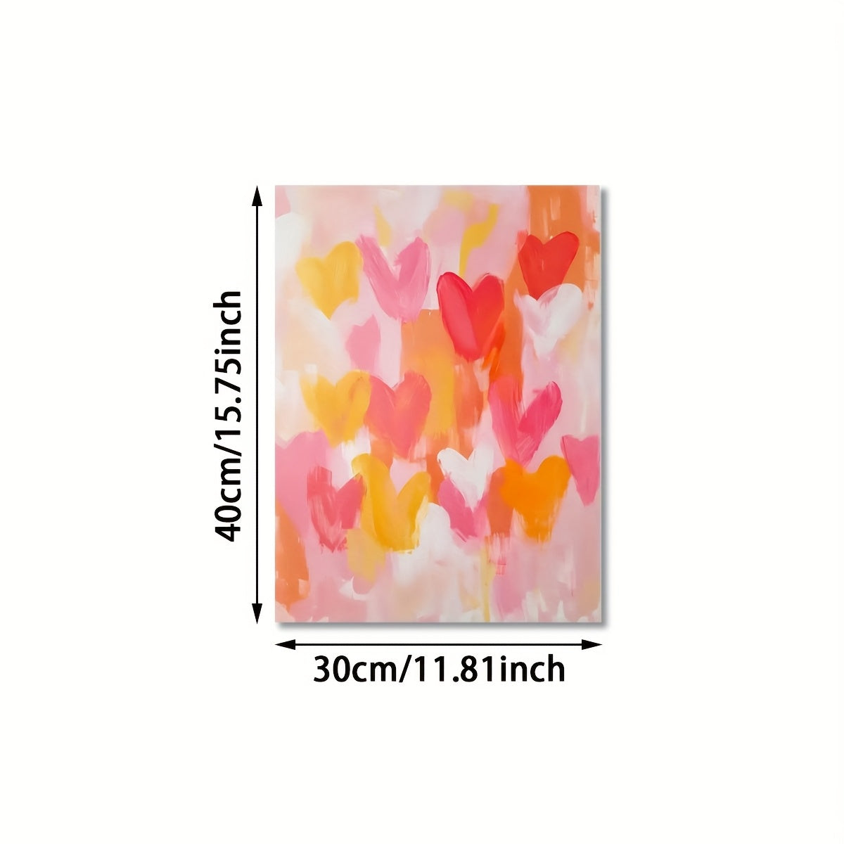 Affiche abstraite Vibrant Heart multicolore motif cœur rouge rose orange déco trendy poster déco tendance
