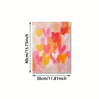 Affiche abstraite Vibrant Heart multicolore motif cœur rouge rose orange déco trendy poster déco tendance