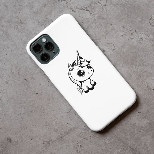 Coque iPhone licorne kawaii blanche – Étui protecteur cute et magique